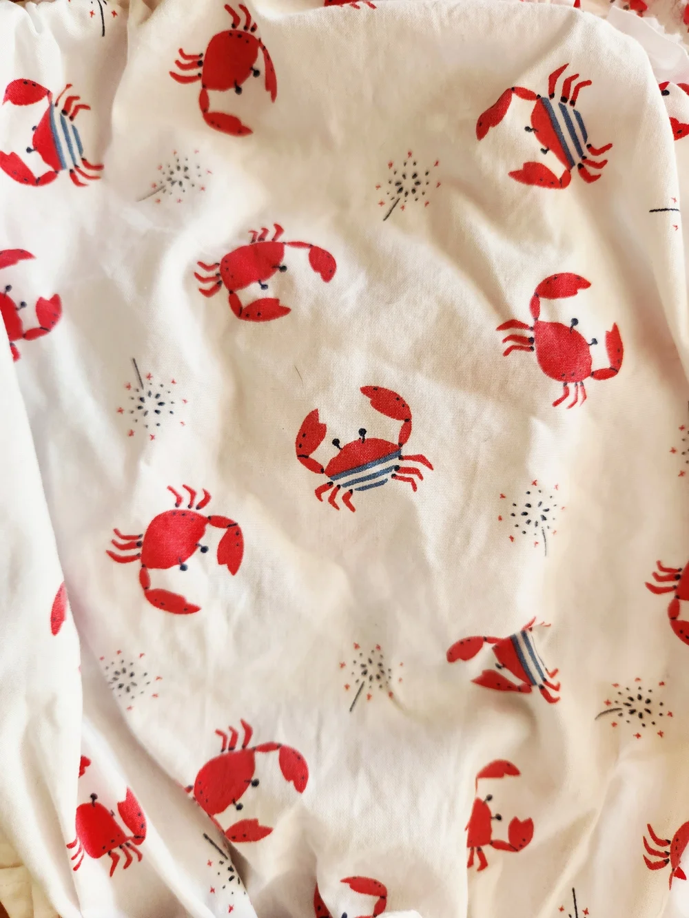 Baby Gap 3-6 Month Overall Bubble with Patriotic Crabs